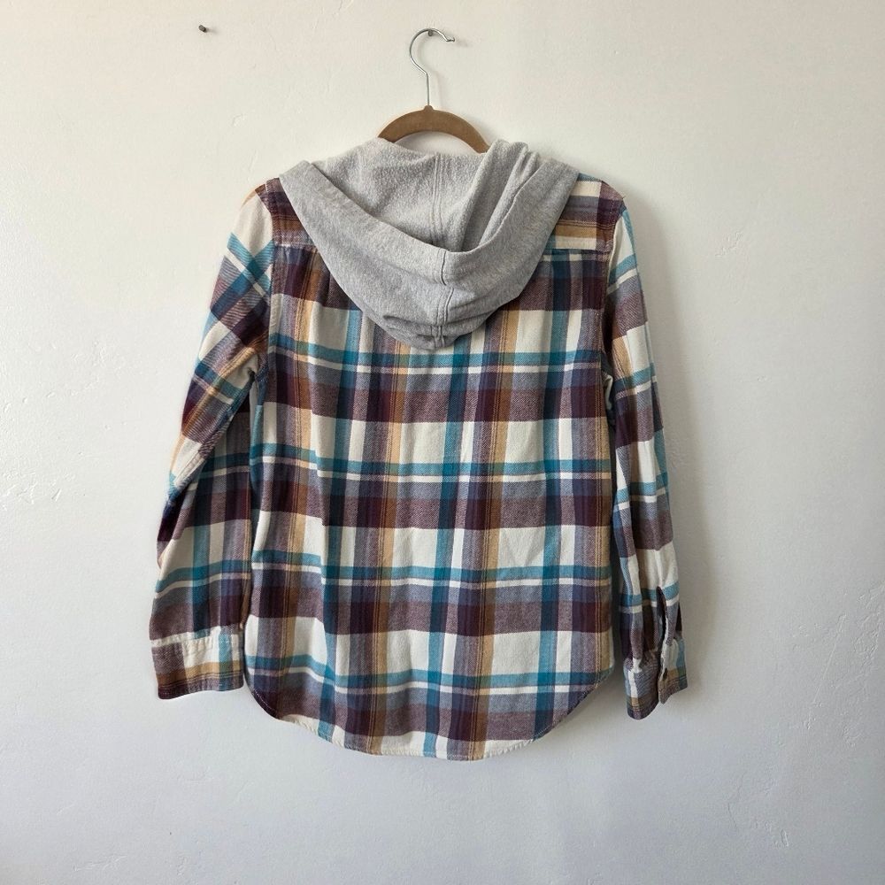Pacsun Plaid Hoodie Shirt Men's Small Pockets Skater Streetwear Punk Grunge Y2K - Picture 7 of 9